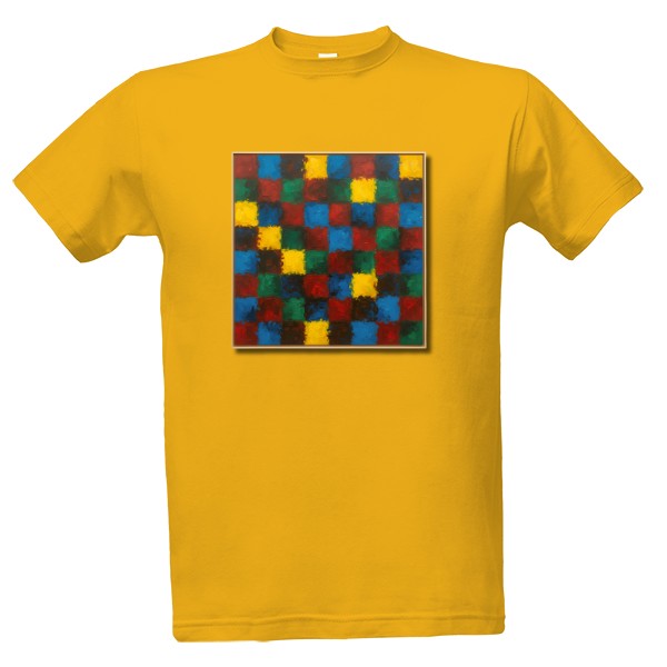 Tričko s potiskem Barevná Šachovnice