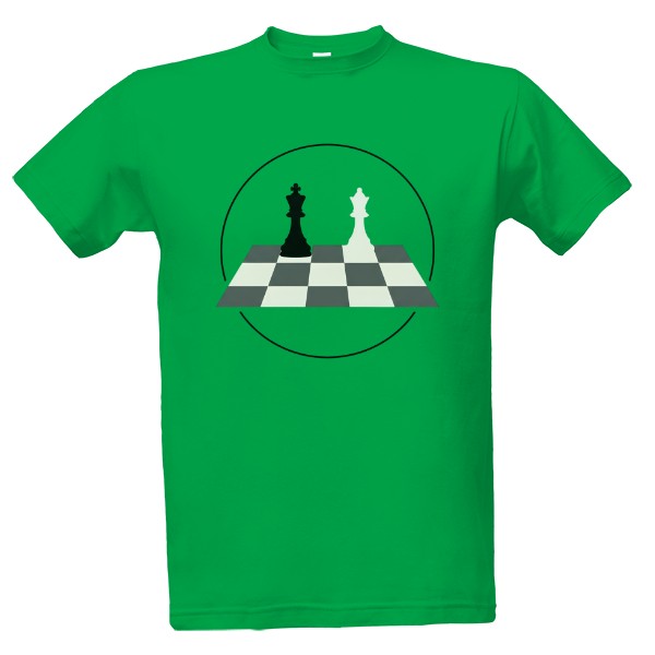 Tričko s potiskem Černý král, bílá dáma