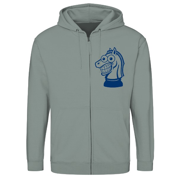 Mikina na zip unisex s potiskem Divoký jezdec 2