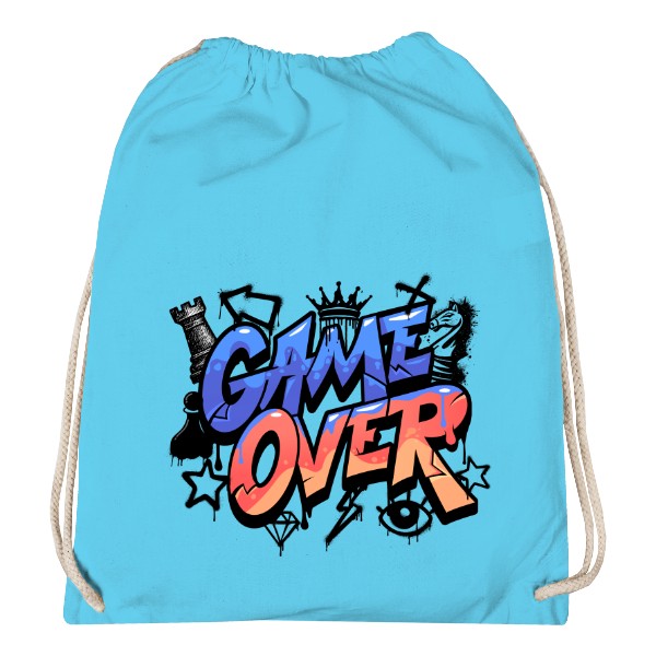 Vak na záda s potiskem Game over na zádech