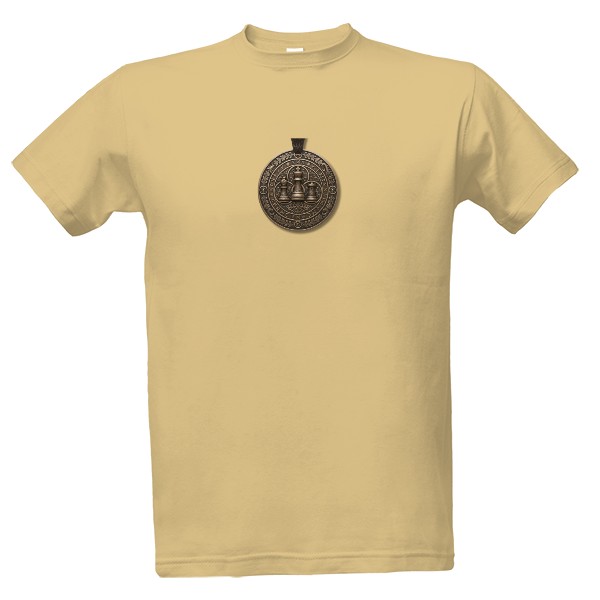 Tričko s potiskem Runová šachová medaile