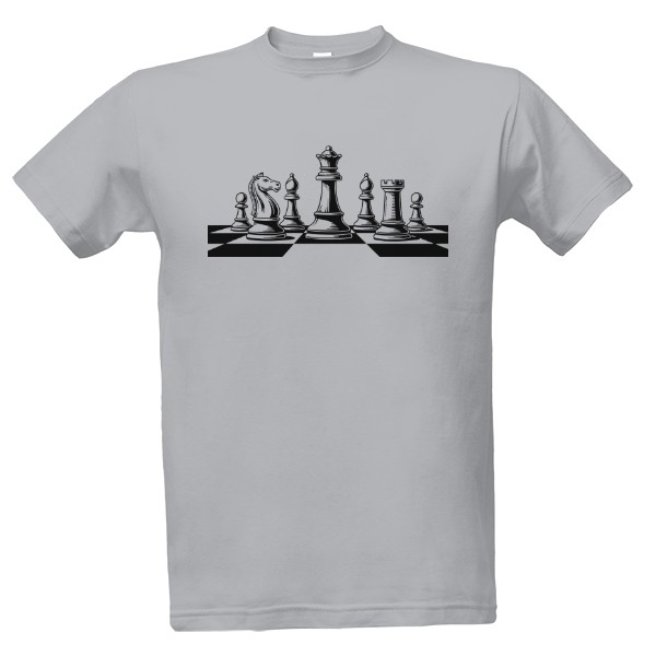 Tričko s potiskem Šachová Elegance